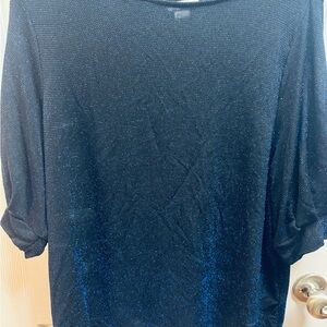 Elegant Black and Blue Women's Top
